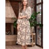 Длинный халат из трикотажной вискозы Mia-Amore AELITA 1719, Цвет: бежевый, Размеры: 4XL/5XL, изображение 3