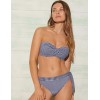 Полосатый купальник бандо Ysabel Mora 82316 WATER LINEN, Цвет: синий/белый, Размеры: 90C