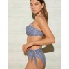 Полосатый купальник бандо Ysabel Mora 82316 WATER LINEN, Цвет: синий/белый, Размеры: 90C, изображение 3