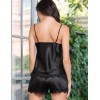 Атласный комплект с шортами Mia-Mella JULIA 8732 черный, Цвет: черный, Размеры: 4XL, изображение 2