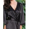 Атласный халат-кимоно Mia-Mella JULIA 8733 черный, Цвет: черный, Размеры: S/M, изображение 3