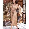 Длинный домашний халат Mia-Amore RIANNA 1859, Цвет: песочный, Размеры: 2XL/3XL, изображение 2
