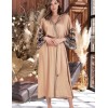 Длинный домашний халат Mia-Amore RIANNA 1859, Цвет: песочный, Размеры: 2XL/3XL