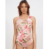 Слитный купальник с цветочным принтом UNICONF CBI266 TROPICAL FEVER, Цвет: розовый, Размеры: L