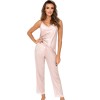 Атласная пижама топ и брюки Donna TIFFANI pyjamas BEIGE, Цвет: бежевый, Размеры: L, изображение 2