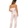 Атласная пижама топ и брюки Donna TIFFANI pyjamas BEIGE, Цвет: бежевый, Размеры: L, изображение 3