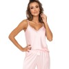 Атласная пижама топ и брюки Donna TIFFANI pyjamas PINK, Цвет: розовый, Размеры: S