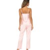 Атласная пижама топ и брюки Donna TIFFANI pyjamas PINK, Цвет: розовый, Размеры: S, изображение 3