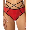 Кружевные трусики c ремешками MAT LOREN F-3636-5 czerwono-czarny, Цвет: красный, Размеры: XL