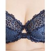 Бюстгальтер мягкий из биколорного кружева Simona M 484 ночь, Цвет: ночь, Размеры: 75E, изображение 3