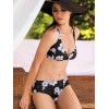 Цветочный купальник формовка слип Sielei FL52+FL68 nero, Цвет: nero (черный), Размеры: 75C