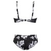 Цветочный купальник формовка слип Sielei FL52+FL68 nero, Цвет: nero (черный), Размеры: 75C, изображение 3