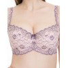 Бюстгальтер балконет кружево биколор Simona M 608 серо-лотос, Цвет: серо-лотос, Размеры: 75D