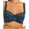 Бюстгальтер балконет кружево биколор Simona M 608/98 кварц-лазурит, Цвет: кварц-лазурит, Размеры: 90C, изображение 3