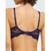 Бюстгальтер балконет с флок напылением Simona M 608 бархат темно-синий, Цвет: бархат темно-синий, Размеры: 80E, изображение 2