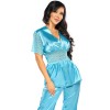 Атласная пижама с брюками Beauty Night MISSY SET TURQUOISE, Цвет: бирюзовый, Размеры: L/XL