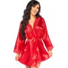 Пеньюар с кружевными вставками + трусики Beauty Night SHERIE PEIGNOIR RED, Цвет: красный, Размеры: S/M/L