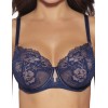 Кружевной бюстгальтер с поролоном Ava YUCCA 1939 U темно-синий, Цвет: темно-синий, Размеры: 80F