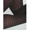 Фантазийные колготки Dim 0CVG STYLE herringbone patterns, Цвет: черный, Размеры: 3/4, изображение 3