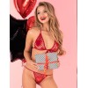 Красный сексуальный комплект LIVIA CORSETTI LC 90008 STRAP HEARTS KOMPLET, Цвет: красный, Размеры: XL/2XL