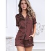 Атласный комплект с шортами Mia-Mella JULIA 8738 шоколадный, Цвет: шоколадный, Размеры: 2XL