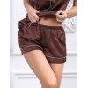 Атласный комплект с шортами Mia-Mella JULIA 8738 шоколадный, Цвет: шоколадный, Размеры: 2XL, изображение 5