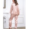 Атласная пижама с брюками Mia-Mella JULIA 8736 светлая пудра, Цвет: светлая пудра, Размеры: S, изображение 2