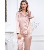 Атласная пижама с брюками Mia-Mella JULIA 8736 светлая пудра, Цвет: светлая пудра, Размеры: S, изображение 3