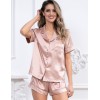Атласный комплект с шортами Mia-Mella JULIA 8738 светлая пудра, Цвет: светлая пудра, Размеры: S