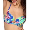 Верх купальника с уплотненной чашкой Ava SK143 U etnic blue, Цвет: флора синий, Размеры: 90F