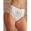 Хлопковые трусы макси с кружевной отделкой Janira LACE COTTON BAND 1032081 blanco, Цвет: blanco (белый), Размеры: L