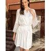 Атласный халат Mia-Amore MISTY 7263 белый, Цвет: белый, Размеры: L/XL, изображение 3
