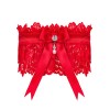 Кружевная подвязка Obsessive AMOR GARTER CHERRIS, Цвет: красный, Размеры: UN, изображение 2