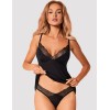 Комплект Obsessive BELLA ROU TOP & PANTIES, Цвет: черный, Размеры: XS/S