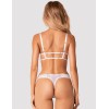 Кружевной комплект Obsessive HEAVENLLY SET, Цвет: белый, Размеры: M/L, изображение 2