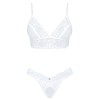 Кружевной комплект Obsessive HEAVENLLY SET, Цвет: белый, Размеры: M/L, изображение 3