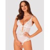 Эротическое боди с доступом Obsessive HEAVENLLY TEDDY, Цвет: белый, Размеры: XS/S