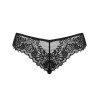 Черные кружевные трусики Obsessive MADERRIS PANTIES, Цвет: черный, Размеры: XS/S, изображение 4