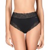 Трусы высокие с кружевной отделкой Janira DOLCE MICRO 1032100 negro, Цвет: negro (черный), Размеры: M