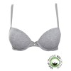 Хлопковый бюстгальтер пуш-ап Sielei NATURAL COTTON 1444 grigio melange, Цвет: grigio melange, Размеры: 75B, изображение 2