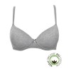 Бюстгальтер пуш-ап без косточек хлопок Sielei NATURAL COTTON 1456 grigio melange, Цвет: grigio melange, Размеры: 70B, изображение 2