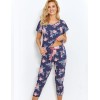 Женская пижама с цветочным принтом Taro ELLIE 2881, Цвет: синий, Размеры: S