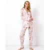 Легкая пижама с брюками Aruelle ASTRID, Цвет: бежевый/розовый, Размеры: S, изображение 2