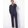 Мужская пижама из хлопка Aruelle BENJAMIN, Цвет: темно-синий, Размеры: M, изображение 2