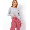 Вискозная пижама с брюками Aruelle CAMY, Цвет: красный/серый, Размеры: 2XL
