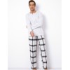 Мужская пижама с фланелевыми штанами Aruelle COOPER, Цвет: серый/белый, Размеры: M, изображение 2