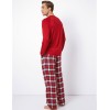 Пижама мужская со штанами Aruelle MAX, Цвет: красный/белый, Размеры: M, изображение 3