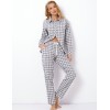 Фланелевая пижама с брюками Aruelle STACY, Цвет: серый/белый, Размеры: XL, изображение 2