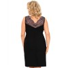 Ночная сорочка с кружевным верхом Donna LARISA PLUS nightdress, Цвет: черный, Размеры: 3XL, изображение 2