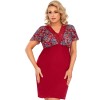 Сорочка с короткими рукавами Donna RITA PLUS nightdress, Цвет: бордовый, Размеры: 5XL